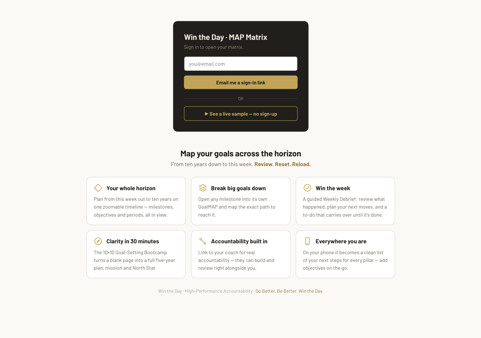 Sign-in screen